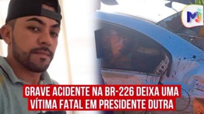 Grave acidente na BR-226 deixa uma vítima fatal em Presidente Dutra
