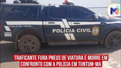 Traficante fura pneus de viatura e morre em confronto com a polícia em Tuntum-MA