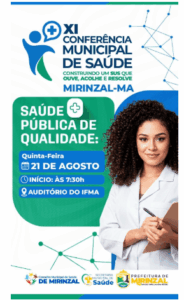 SAÚDE Mirinzal realiza XI Conferência Municipal de Saúde nesta quinta-feira (21)