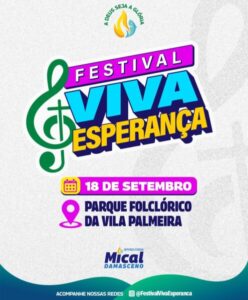 Festival Viva Esperança vai movimentar Parque da Vila Palmeira…
