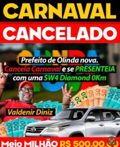 Veja Agora: Prefeito de Olinda Nova do MA decide cancelar carnaval de 2025