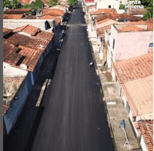 Obras de pavimentação asfáltica avançam em Santa Helena