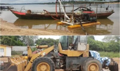Polícia Federal e Meio Ambiente faz ação contra extração ilegal de areia no rio Tocantins