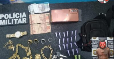 Polícia Militar prende em Bacuri chefe de facção criminosa e apreende drogas