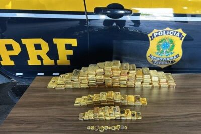 PRF apreende 103 quilos de ouro avaliados em quase R$ 60 milhões