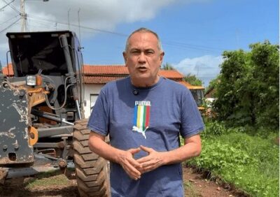 Prefeito Dino Penha acompanha obras de pavimentação e reforça compromisso com a infraestrutura de São Bento