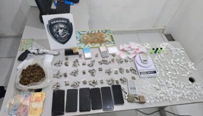 Homem é preso por porte ilegal de arma e mulher é autuada com drogas e munições em São Luís
