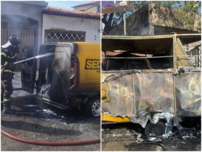 Bombeiros controlam incêndios em veículo dos Correios e trailer de lanches em São Luís