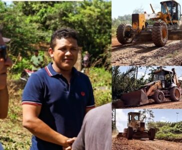 VEREADOR ROGÉRIO LIMA ACOMPANHA INÍCIO DAS OBRAS DE RECUPERAÇÃO DE RUAS E ESTRADAS EM PRESIDENTE SARNEY