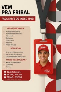 Fribal realiza novo Plantão de Vagas nessa segunda-feira (22)