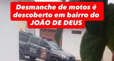 Policiais Militares da Rotam localizaram, nesta segunda-feira (8), um desmanche de motocicletas na Rua Bom Jesus, no bairro João de Deus, em São Luís.
