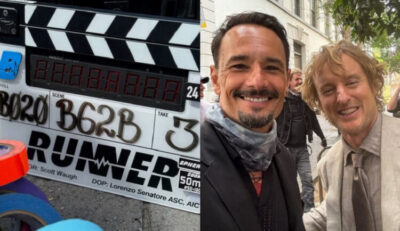 Rodrigo Santoro posta foto ao lado de Owen Wilson em bastidores do filme ‘Runner’