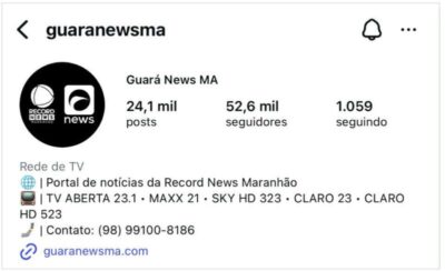 Aliados de Felipe Camarão aplicaram calote no arredamento da Record News Maranhão, antiga TV Guará