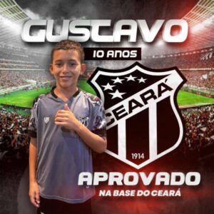 Talento de Parnarama brilha no futebol: filho de Ricardo Barbosa é aprovado nas categorias de base do Ceará