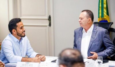 Governador Carlos Brandão recebe prefeito Jacinto Neto no Palácio dos Leões