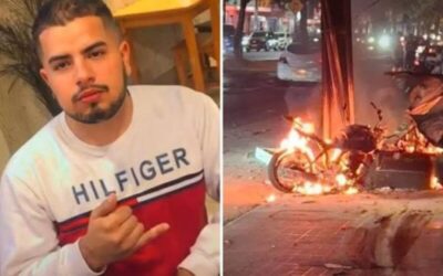 Motociclista morre após bater em poste e moto pegar fogo em Goiânia