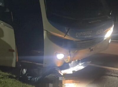 Pedestre morre após ser atropelado por ônibus na BR-010, em Campestre