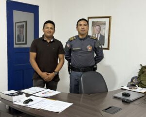 Vereador Rogério Lima (União) se reúne com comandante do 10° Batalhão para tratar de segurança em Presidente Sarney
