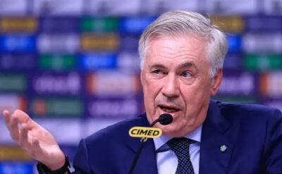 Fala de Carlo Ancelotti sobre Neymar na seleção viraliza: ‘Fora da Copa’