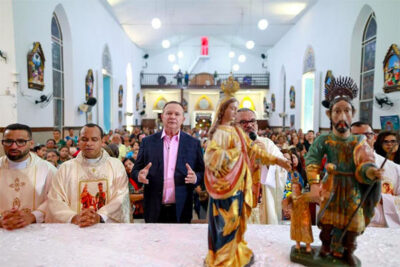 Brandão participa de missa do Festejo de São José de Ribamar