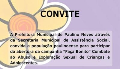 SEMAS de Paulino Neves emite convite