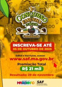 SAF abre inscrições para o 3º Concurso da Melhor Farinha d’água do Maranhão