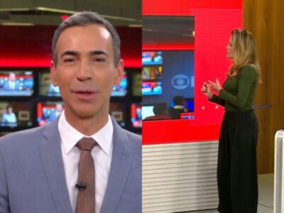 César Tralli emociona Natuza Nery em despedida da GloboNews antes de assumir o Jornal Nacional