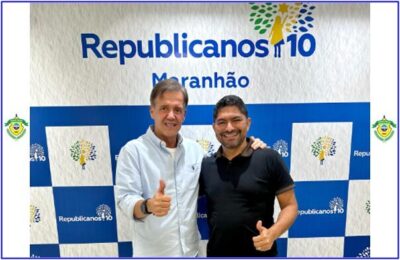 Prefeito de Paulino Neves, Raimundo Lídio, visita o deputado federal Aluisio Mendes