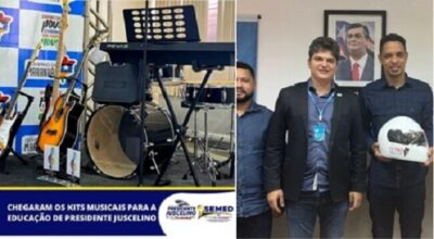 Dr. Pedro Paulo recebe 200 capacetes e kits de instrumentos musicais do governo do estado para população