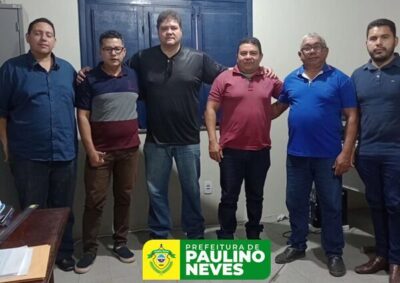 Equipe administrativa da prefeitura de Paulino Neves, se reune com o Delegado Regional, Dr. Cristiano