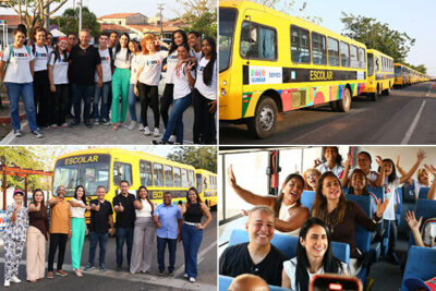 Fred Campos entrega 19 novos ônibus escolares em Paço do Lumiar