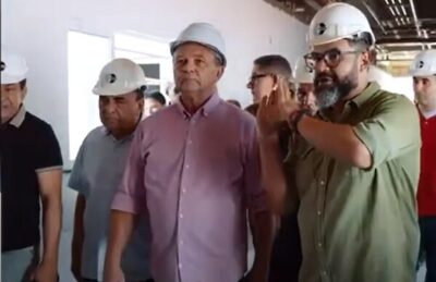 Governador Brandão visita obras do Hospital da Região Tocantina e do novo Fórum de Imperatriz