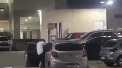 Homem agride mulher com chutes dentro de carro em condomínio no Angelim, em São Luís