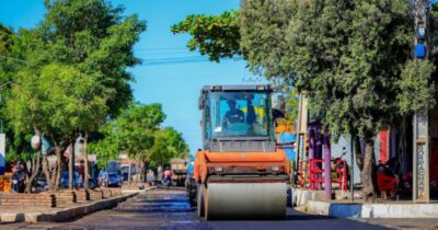 Com obras aceleradas, Avenida do Hospital ganha novo asfalto