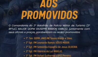 2° BPTur – PARABENIZA SEUS MILITARES PROMOVIDOS