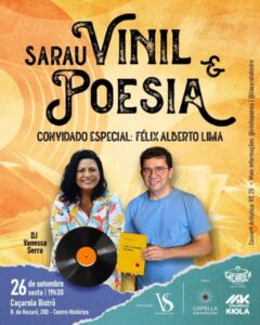 Félix Alberto Lima lança novo livro pela Editora 7Letras em Sarau Vinil & Poesia