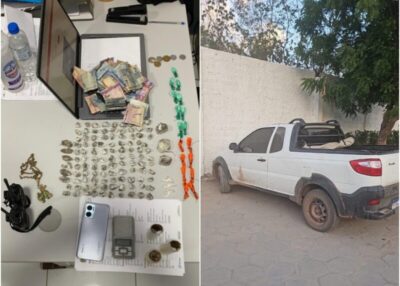 Traficante de drogas é preso em Chapadinha com veículo roubado em São Benedito do Rio Preto