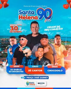 Prefeito Joãozinho Pavão convida população para grande festa dos 90 anos de Santa Helena