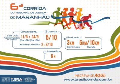 TJMA anuncia 6ª Corrida do Mês do Servidor; inscrições iniciam hoje