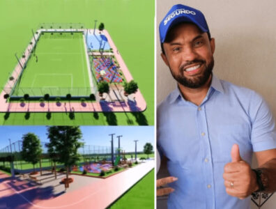 Prefeito Edilson da Alvorada anuncia construção de Centro Esportivo em Palmeirândia