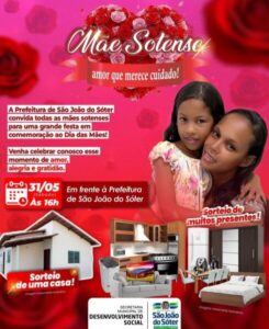 Prefeita Lacerda Celebra o Amor e a Força das Mães de São João do Sóter em Festa Inédita no próximo dia 31