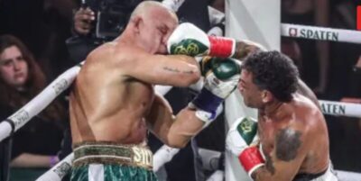 Confusão marca luta entre Popó e Wanderlei Silva em São Paulo