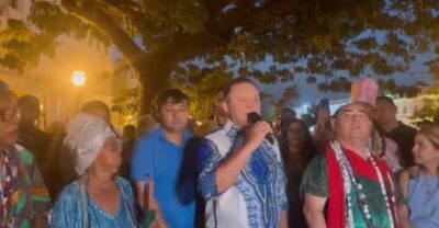 Governador Carlos Brandão prestigia Procissão dos Orixás e anuncia praça em homenagem a Iemanjá