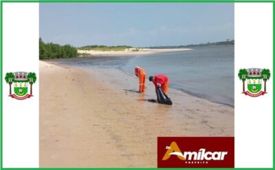 Prefeito Dr. Amilcar, após receber vídeos preocupantes da praia de Caburé, aciona os órgãos competentes para a limpeza