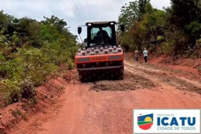 Prefeito Walace Azevedo leva asfalto para a zona rural de Icatu