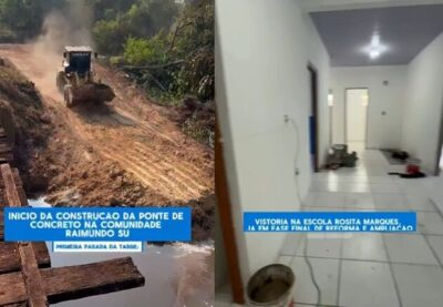 Prefeito Nivaldo Araújo percorre Alcântara e acompanha obras em execução