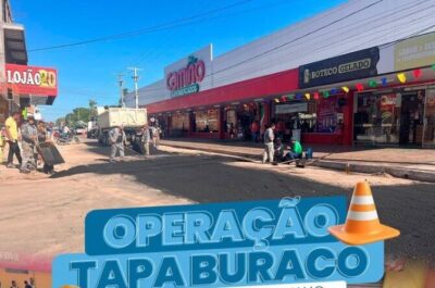 Prefeitura realiza Operação Tapa Buracos nas ruas de Barreirinhas/Ma