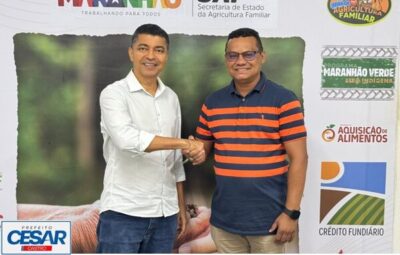 Prefeito César Castro busca parcerias com a SAF para fortalecer agricultura familiar em Cachoeira Grande