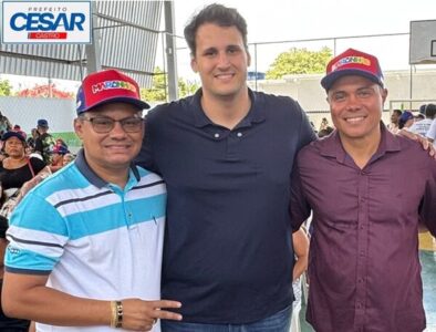 Prefeito de Cachoeira Grande, César Castro, acompanha Secretário Orleans Brandão em Humberto de Campos