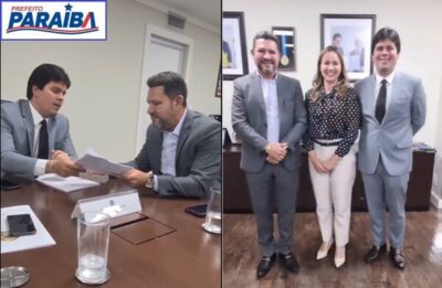 Prefeito Paraíba, consegue com o ministro dos esporte, André Fufuca, a construção de um complexo esportivo para a cidade de Morros